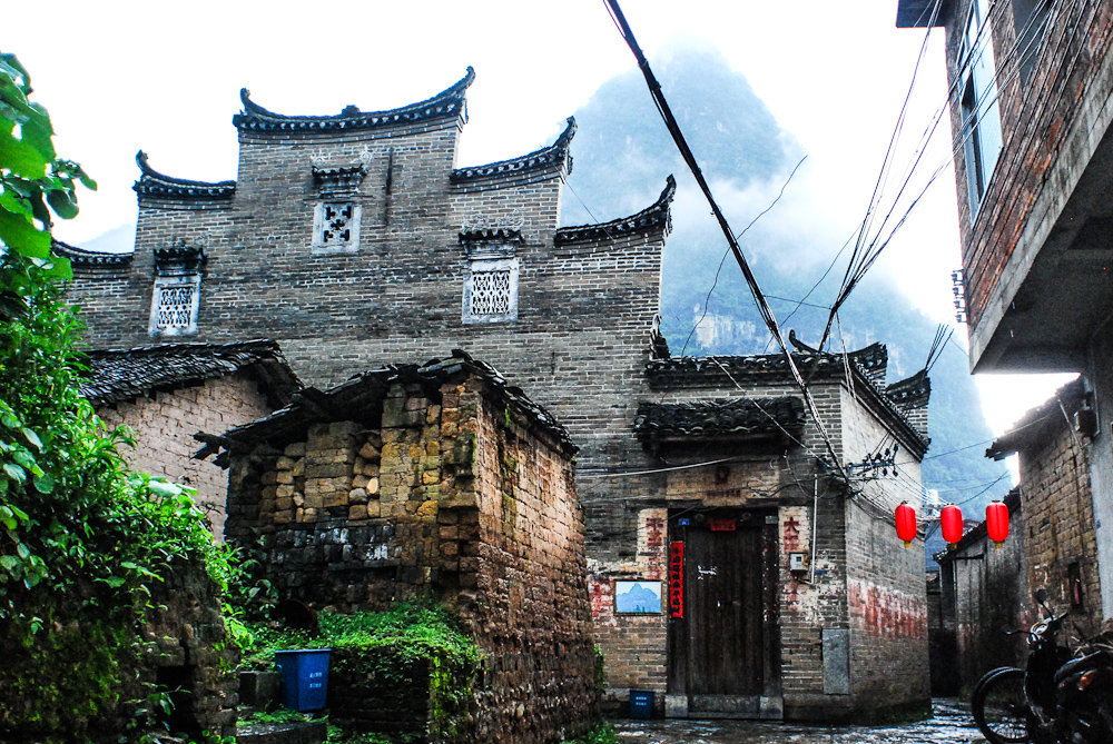 Traditional village architecture in Yangshuo